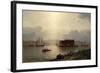 The Narrows and Fort Lafayette, Ships Coming into Port, New York Harbour, 1868-Samuel Coleman-Framed Giclee Print