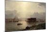 The Narrows and Fort Lafayette, Ships Coming into Port, New York Harbour, 1868-Samuel Coleman-Mounted Giclee Print