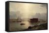 The Narrows and Fort Lafayette, Ships Coming into Port, New York Harbour, 1868-Samuel Coleman-Framed Stretched Canvas