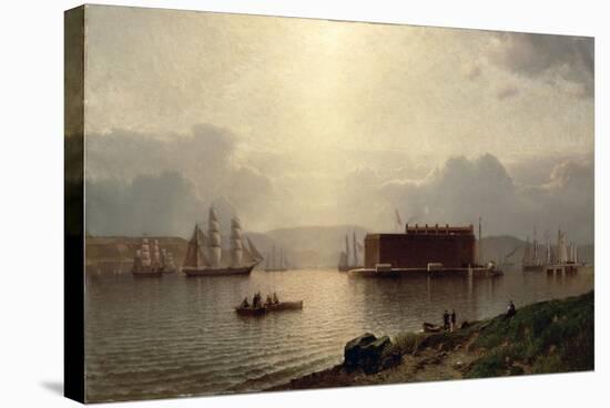 The Narrows and Fort Lafayette, Ships Coming into Port, New York Harbour, 1868-Samuel Coleman-Stretched Canvas