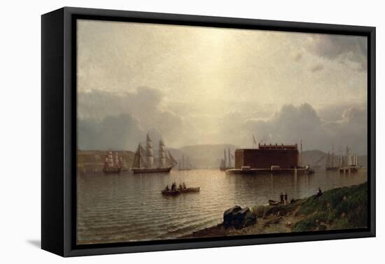 The Narrows and Fort Lafayette, Ships Coming into Port, New York Harbour, 1868-Samuel Coleman-Framed Stretched Canvas