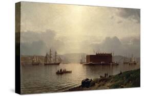 The Narrows and Fort Lafayette, Ships Coming into Port, New York Harbour, 1868-Samuel Coleman-Stretched Canvas