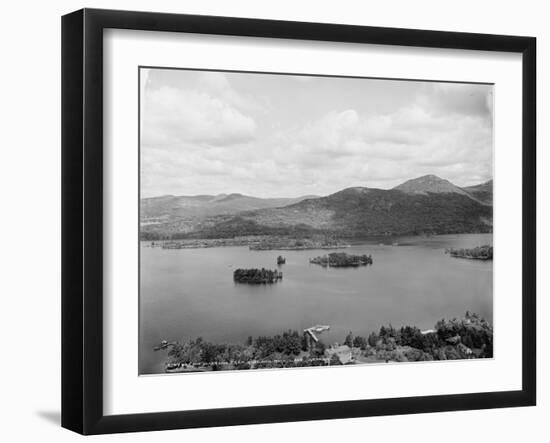 The Narrows from Shelving Rock, Lake George, C.1900-06-null-Framed Premium Photographic Print