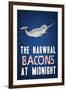 The Narwhal Bacons At Midnight-null-Framed Art Print