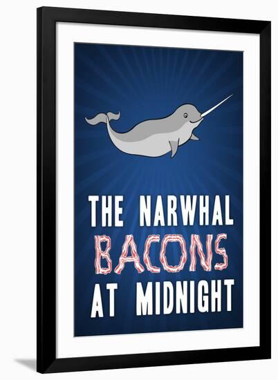 The Narwhal Bacons At Midnight-null-Framed Art Print