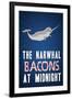 The Narwhal Bacons At Midnight-null-Framed Art Print