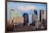 The Nashville skyline as Viewed from the west side and 5 stories above ground-null-Framed Photographic Print