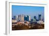 The Nashville skyline as Viewed from the west side and 5 stories above ground-null-Framed Photographic Print