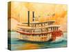 The Natchez Riverboat-Diane Millsap-Stretched Canvas