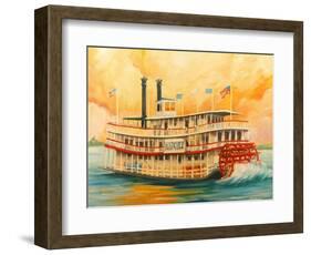 The Natchez Riverboat-Diane Millsap-Framed Art Print