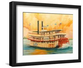 The Natchez Riverboat-Diane Millsap-Framed Art Print