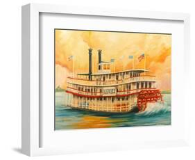 The Natchez Riverboat-Diane Millsap-Framed Art Print