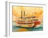 The Natchez Riverboat-Diane Millsap-Framed Art Print