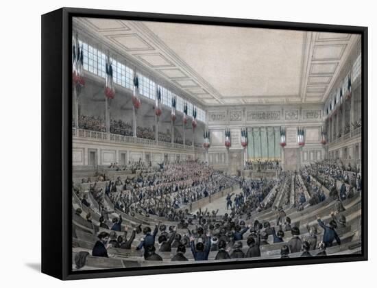 The National Assembly Is in Permanence!, Paris, 15 May 1848-Victor Adam-Framed Stretched Canvas