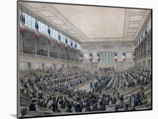 The National Assembly Is in Permanence!, Paris, 15 May 1848-Victor Adam-Mounted Giclee Print