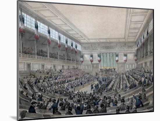 The National Assembly Is in Permanence!, Paris, 15 May 1848-Victor Adam-Mounted Giclee Print