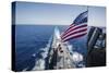 The National Ensign Flies from the Mast Aboard USS Stockdale-null-Stretched Canvas