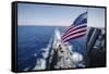 The National Ensign Flies from the Mast Aboard USS Stockdale-null-Framed Stretched Canvas