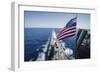 The National Ensign Flies from the Mast Aboard USS Stockdale-null-Framed Photographic Print