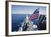 The National Ensign Flies from the Mast Aboard USS Stockdale-null-Framed Photographic Print