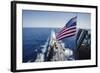 The National Ensign Flies from the Mast Aboard USS Stockdale-null-Framed Photographic Print