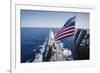 The National Ensign Flies from the Mast Aboard USS Stockdale-null-Framed Photographic Print