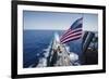 The National Ensign Flies from the Mast Aboard USS Stockdale-null-Framed Photographic Print