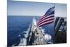 The National Ensign Flies from the Mast Aboard USS Stockdale-null-Mounted Photographic Print