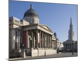 The National Gallery and St. Martins in the Fields, Trafalgar Square, London-James Emmerson-Mounted Photographic Print