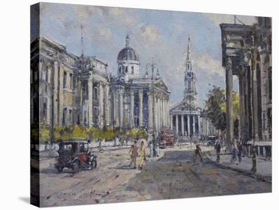 The National Gallery - Trafalgar Square in About 1920, 2008-John Sutton-Stretched Canvas