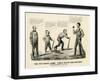 The National Game: Three Outs and One Run, Abraham Winning the Ball, 1860-Currier & Ives-Framed Giclee Print