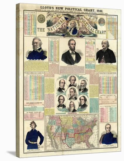 The National Political Chart, Civil War, c.1861-H^ H^ Lloyd-Stretched Canvas