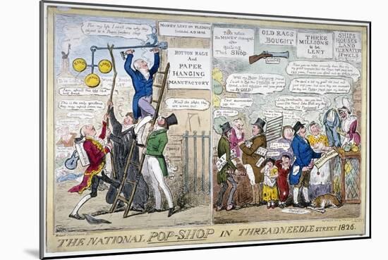 The National Pop-Shop in Threadneedle Street, 1826-Isaac Robert Cruikshank-Mounted Giclee Print