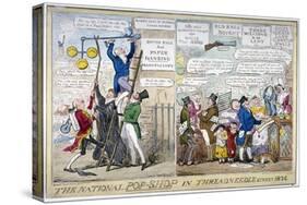 The National Pop-Shop in Threadneedle Street, 1826-Isaac Robert Cruikshank-Stretched Canvas