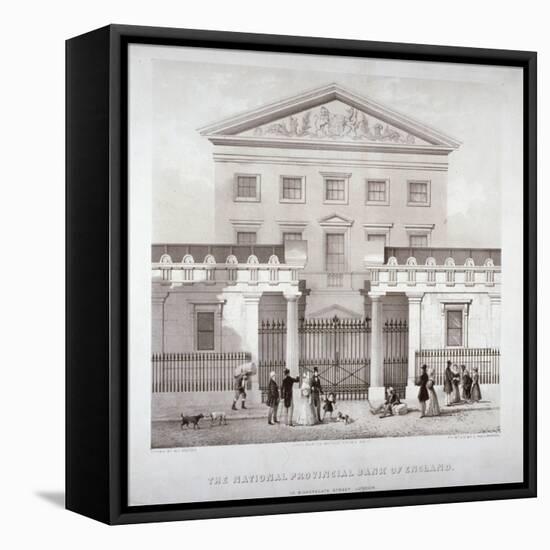 The National Provincial Bank at No 112 Bishopsgate Street, City of London, C1840-WL Walton-Framed Stretched Canvas