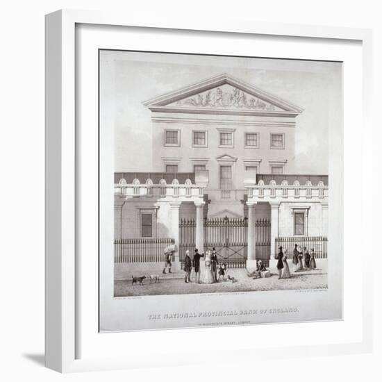 The National Provincial Bank at No 112 Bishopsgate Street, City of London, C1840-WL Walton-Framed Giclee Print