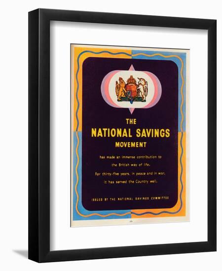 The National Savings Movement, 1951-null-Framed Premium Giclee Print