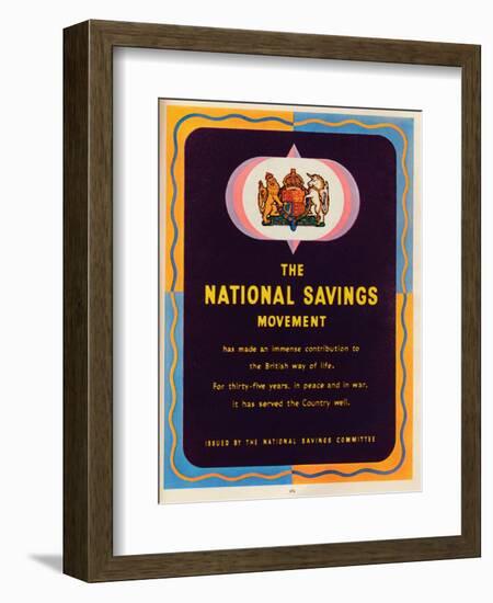 The National Savings Movement, 1951-null-Framed Giclee Print