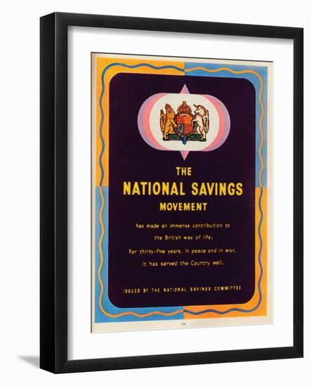 The National Savings Movement, 1951-null-Framed Giclee Print