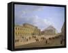 The National Theatre Square in Munich, 1839-null-Framed Stretched Canvas