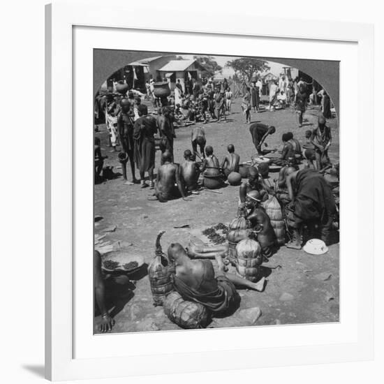 The Native Market at Port Florence, Lake Victoria, Kenya, C1901-C1903-null-Framed Giclee Print