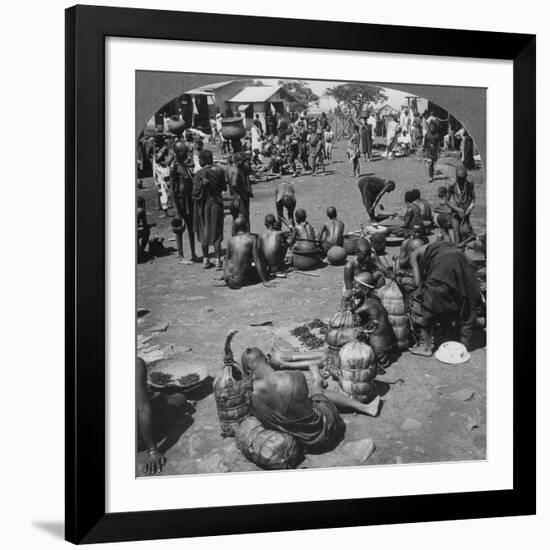 The Native Market at Port Florence, Lake Victoria, Kenya, C1901-C1903-null-Framed Giclee Print