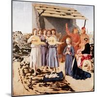 The Nativity, 1470-1475-Piero della Francesca-Mounted Giclee Print