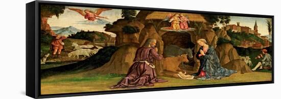 The Nativity, 1480s-Antoniazzo Romano-Framed Stretched Canvas