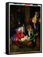 The Nativity, 1527-Lorenzo Lotto-Framed Stretched Canvas