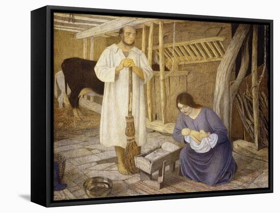 The Nativity, 1925-Arthur Joseph Gaskin-Framed Stretched Canvas