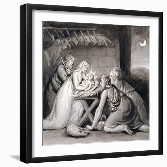 The Nativity, 19th Century-Henry Corbould-Framed Giclee Print
