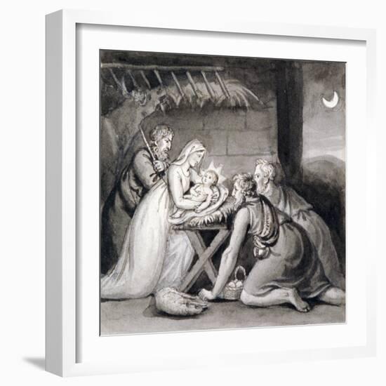 The Nativity, 19th Century-Henry Corbould-Framed Giclee Print