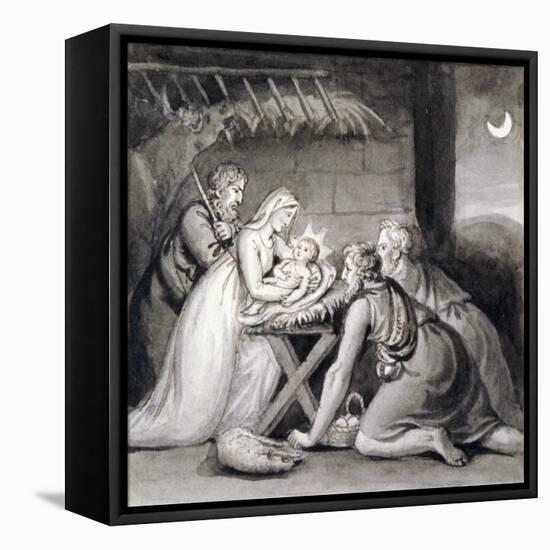 The Nativity, 19th Century-Henry Corbould-Framed Stretched Canvas