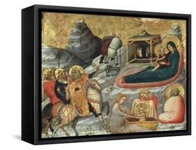 The Nativity and Other Episodes from the Childhood of Christ-Pietro Da Rimini-Framed Stretched Canvas
